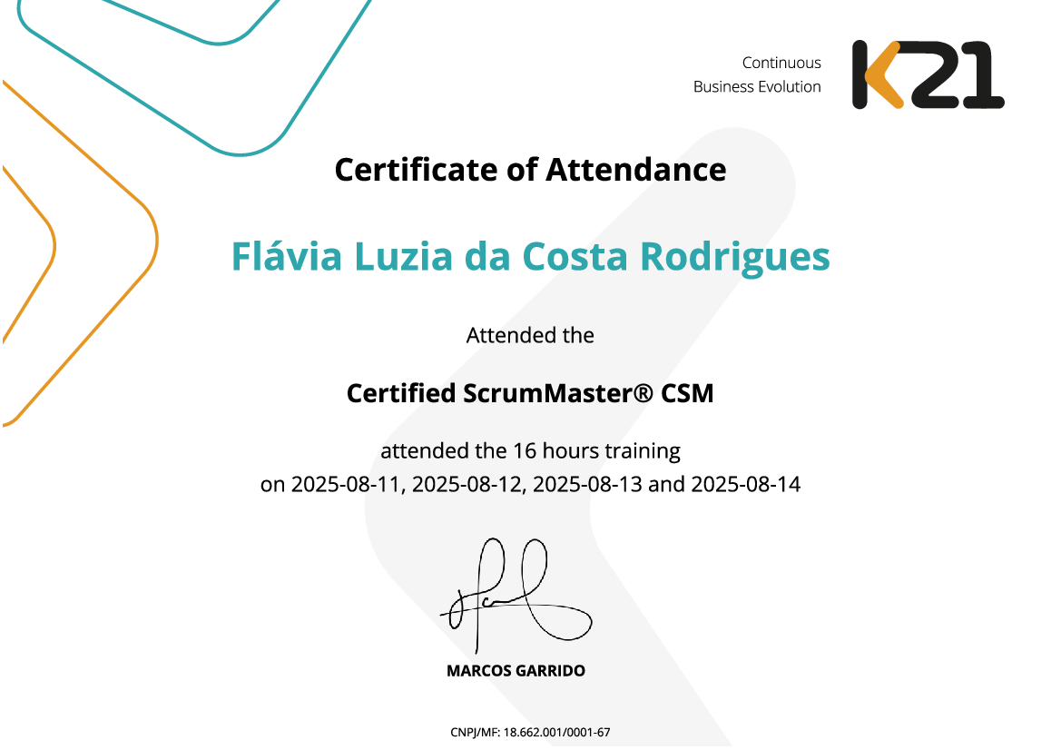 Certificado K21